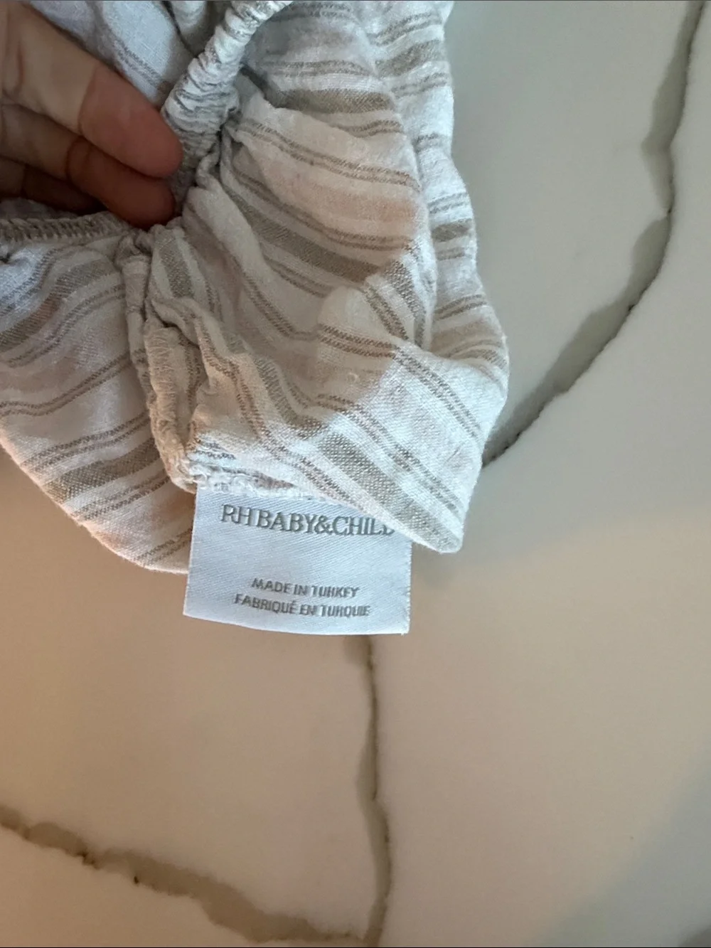 Soft Striped Cotton Muslin Bedding - Cream